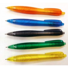 Ручка кулькова Aloha 12636-TK /синя/ автомат. сірий корпус