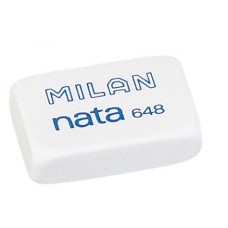 Гумка для графіт.олівців прямокутна Milan NATA ml.648 /біла/